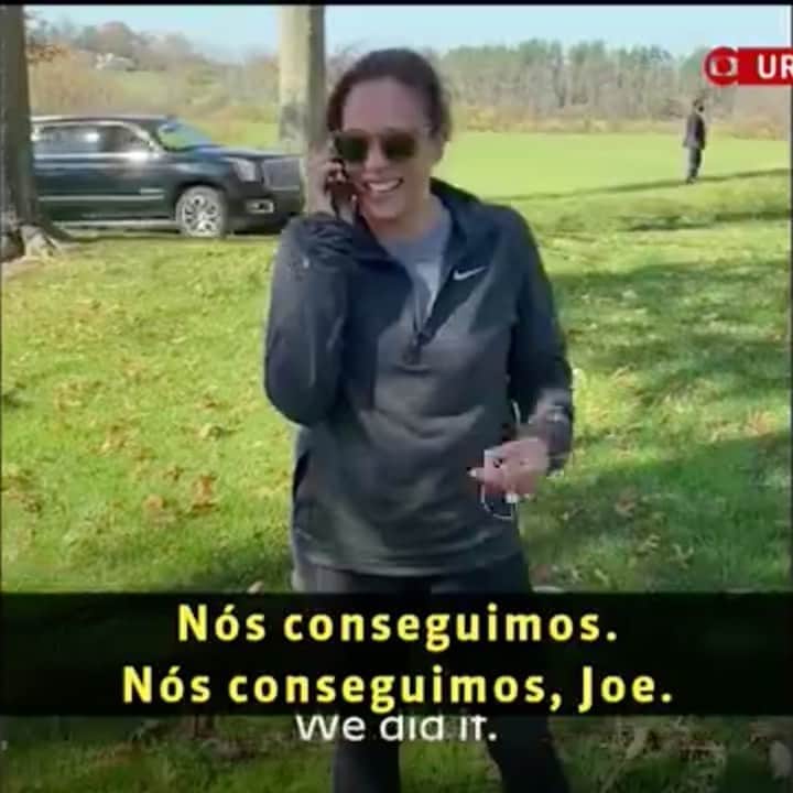 ファチマ・ベルナルデスのインスタグラム：「Ela é mulher, negra, filha de imigrantes. Kamala Harris preenche um vazio de muitas minorias não representadas ao chegar à Casa Branca como vice-presidente. Fez historia. Fez a população negra norte-americana voltar às urnas. Que mantenha o sorriso e não decepcione quem levou ela e Joe Biden até lá.」