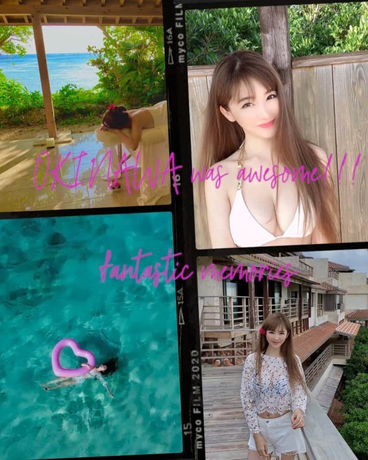 mycoのインスタグラム：「楽しかった沖縄旅行✈️🏝﻿ ドローン撮影以外は観光には行かず﻿ ゆったり過ごしました♡﻿ ﻿ 1枚目📸﻿ ゆうたさん @yuta.okinawa に色んな﻿ ドローン撮影してもらい海でプカプカ🏖﻿ ﻿ 到着してすぐにマッサージ🌺﻿ 海が見えるようにセッティングしてもらい﻿ カニさん🦀来たりして癒された✨﻿ ﻿ ブラジリアン水着👙好きです🤍﻿ ベランダで毎日日光浴しました🌞﻿ ﻿ 2枚目📸﻿ 2日目のBreakfast🍴﻿ 朝は目の前のビーチをお散歩しました🚶‍♀️💕﻿ ﻿ 3枚目📸﻿ Dinner🍖ロマンティックな眺め夜🌉﻿ 載せれないほど沢山でも美味しく完食﻿ ﻿ 4枚目📸﻿ 上は露天風呂🌅5:30から朝日が﻿ 昇るのを半身浴しながら見てました﻿ 下は夕日が沈む時🌇﻿ お風呂好きなんで何度も入ってました♡﻿ ﻿ ﻿ 百名伽藍は大人がゆったり過ごすには﻿ 最高の場所だと思います。﻿ 女性1人で来る方もよくいるようです。﻿ ﻿ ドローン撮影のお値段が高いんですよね？﻿ というDM沢山頂いたんですが﻿ いえいえいえ！1万円くらいからの﻿ 優しいお値段設定なので詳しくは﻿ お問い合わせをしてみてくださいね！！﻿  #ドローン撮影 #沖縄ドローン #okinawa #okinawajapan #沖縄 #百名伽藍 #百名ビーチ  #japan #休日  #旅館 #japanhotel #絶景 #日本の絶景 #絶景スポット #絶景ホテル #travel#travelgram#travelphotography #instatravel #travelphoto #travelinspiration #travelawesome #sightseeing  #여행 #여행스타그램 #여행사진 #我的最愛 #景點  #การเดินทาง」