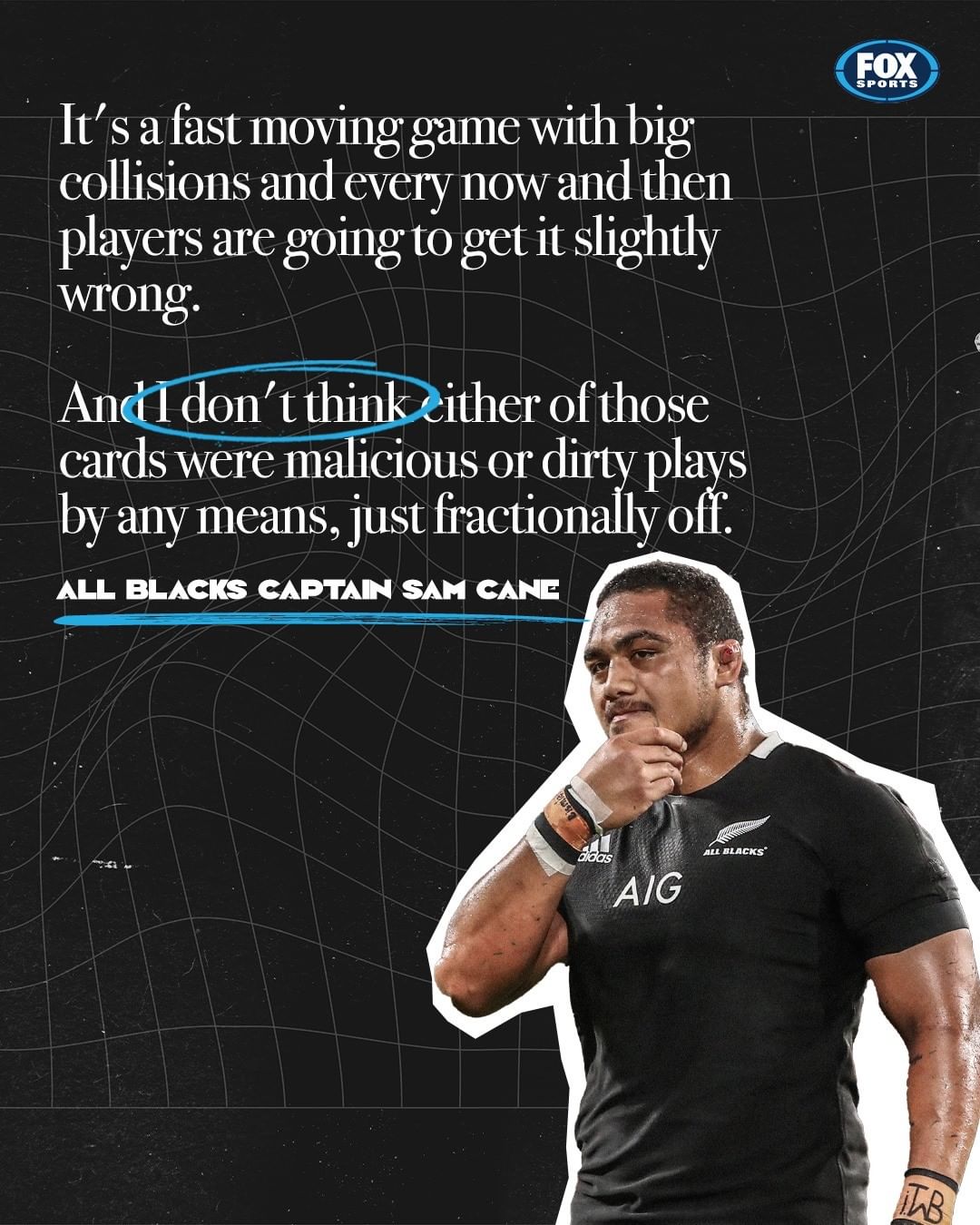 FOX・スポーツ・ラグビーのインスタグラム：「Red cards tough to avoid in Test rugby Sam Cane says 🗣  #bledisloecup」