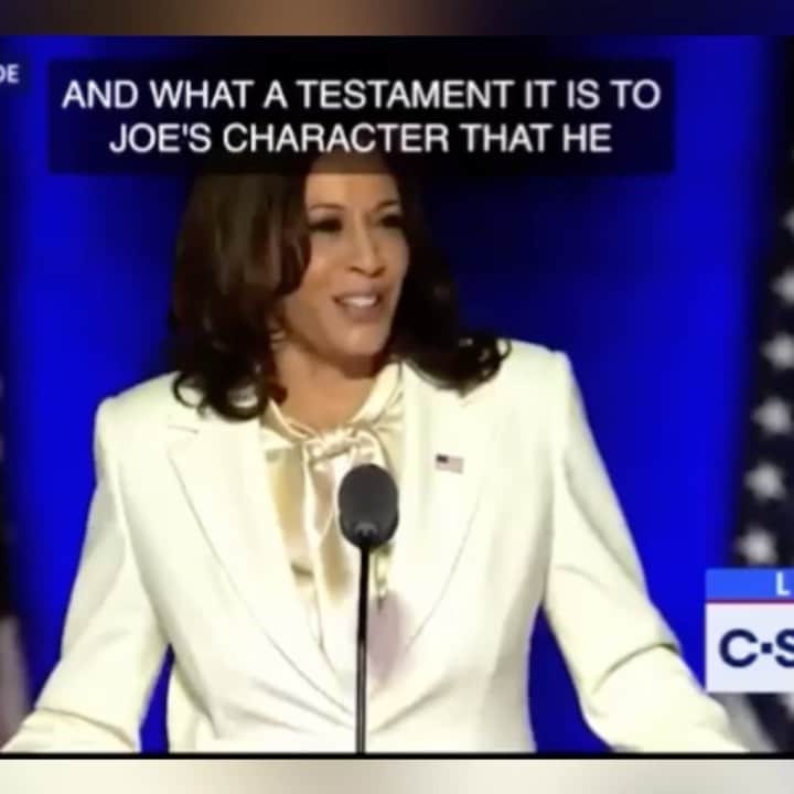 アマンダ・デ・カディネットのインスタグラム：「Glass ceiling broken . It’s about time . @kamalaharris made history today by being the first woman of color elected US Vice President. #bidenharris2020」