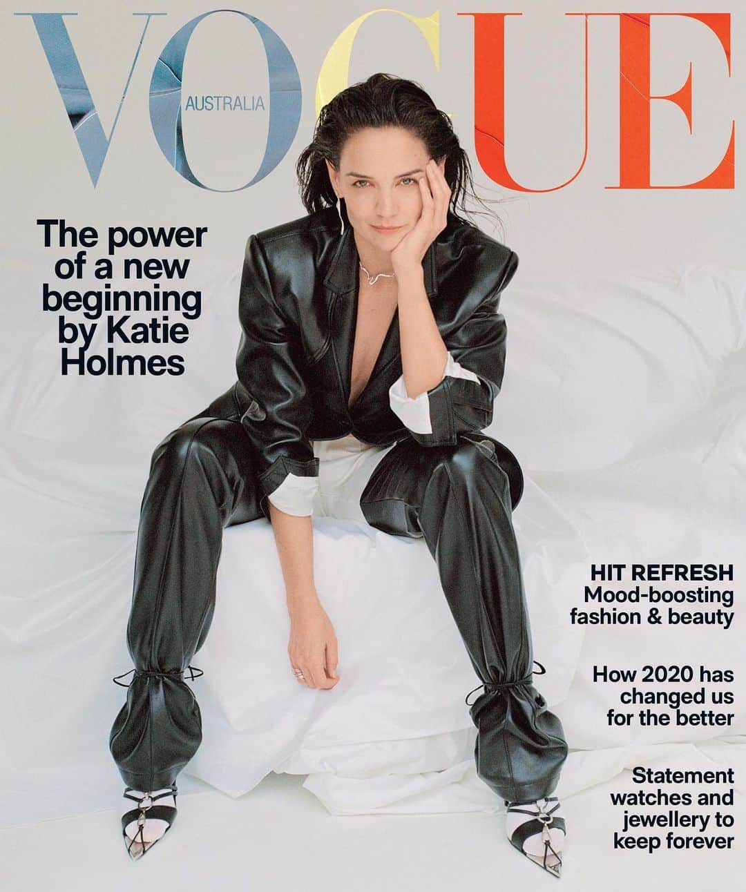 Vogue Australiaさんのインスタグラム写真 - (Vogue AustraliaInstagram)「“The world has shifted and taken on a new shape and I believe we have become better people,” says @katieholmes212, who stars on the cover of #VogueAustralia’s November issue, wearing @the.peterdo and @muglerofficial. “The absence of routine, the revelation of truths that lie just below the surface, the challenge of moving forwards despite fear, and the willingness to be open to what our new world will be, are realities that have connected us all. My fingers are crossed that what began as shock will end in hope.” Visit the link in our bio to see every picture from the November cover shoot and read the accompanying cover story written by #KatieHolmes, where she describes the strength, connection and empathy she witnessed and that binds us as we face 2021. Photographed by @bec_parsons, styled by @jilliandavison, collage by @cynthia.swanson.studio, Vogue Australia, November 2020.」11月8日 14時09分 - vogueaustralia