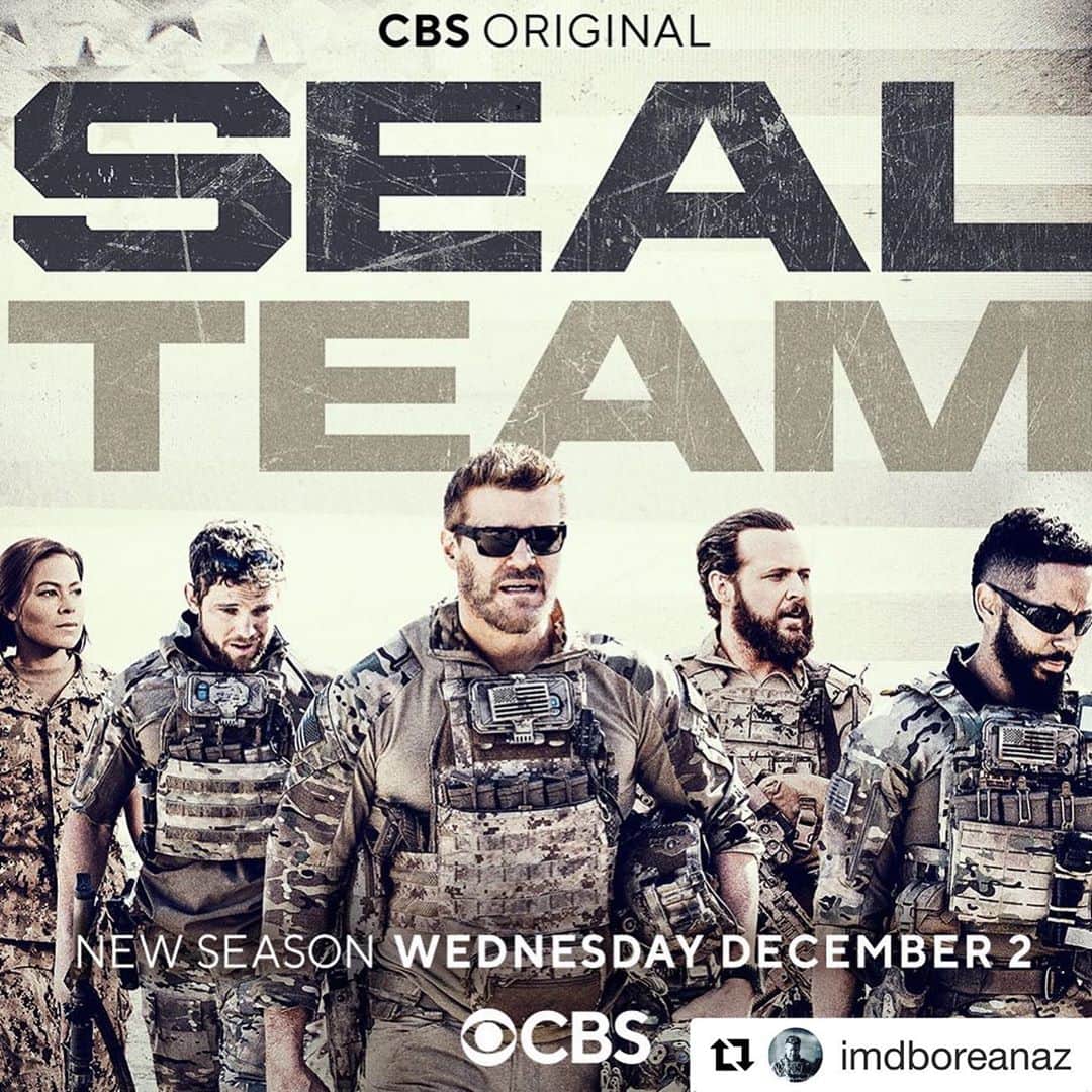 エミリー・スワローのインスタグラム：「We’re back for 2 hours on December 2 👏 💥  Get ready for an action-packed season premiere of @sealteamcbs!! * * * #twohours #2on2 #sealteam #sealteamcbs #sealteamseason4 #seasonpremiere #devgru   #Repost @imdboreanaz with @get_repost」