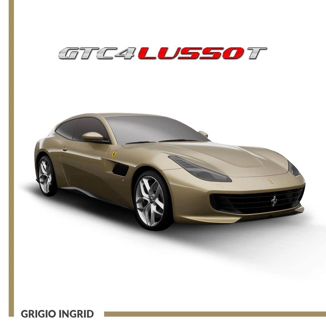 のインスタグラム：「#FerrariGTC4LussoT は、多数のエクステリアカラーの中からお選びいただけます。自分好みの #GTC4ルッソT を選択して所有する悦びをご体感ください。   #Ferrari #ItalianDesign #フェラーリ #イタリアンデザイン」