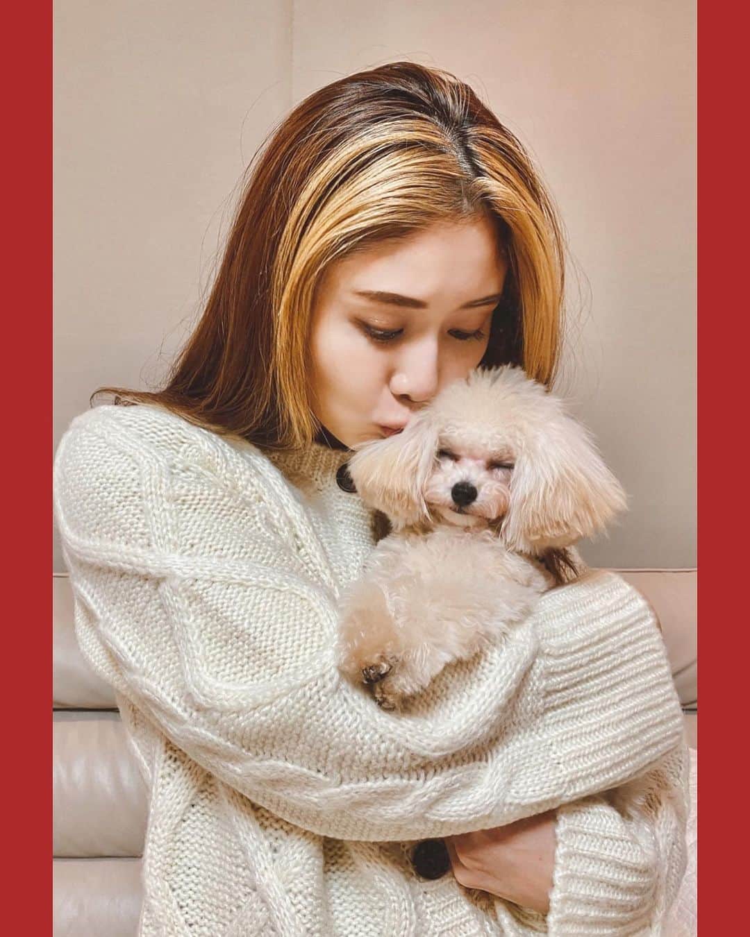 一木美里さんのインスタグラム写真 - (一木美里Instagram)「𝒇𝒍𝒖𝒇𝒇𝒚 🐾🤎🎁  knit @nugu__official   #mydog#lara#cutedog#poodle#fluffypuppy#fluffydog#トイプードル#トイプー#犬のいる暮らし#nugu#コーデ#ニット」11月8日 18時38分 - misato_ichiki