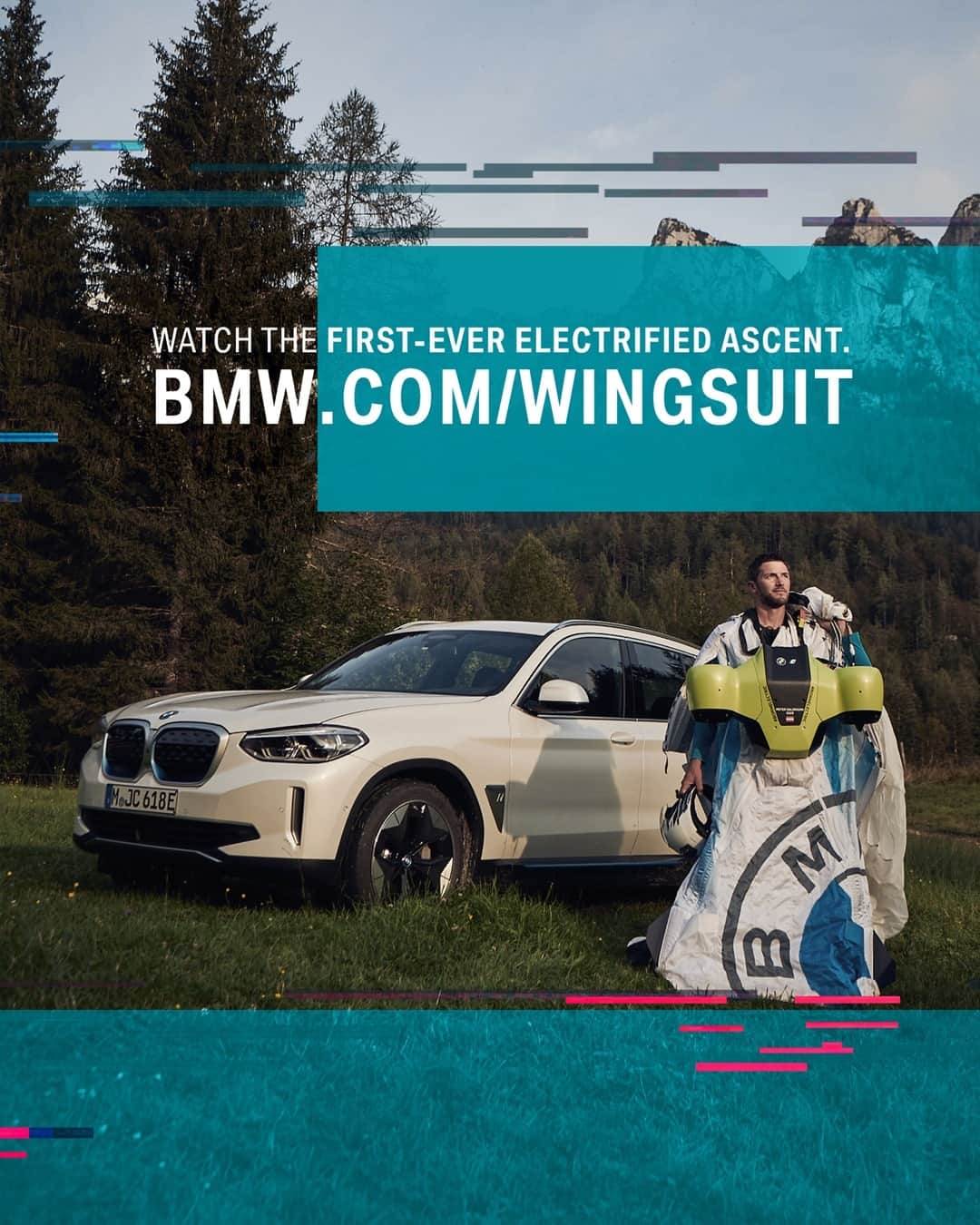 BMWさんのインスタグラム写真 - (BMWInstagram)「Ah, might as well jump… @petersalzmann.at?! This is the first-ever #ElectrifiedWingsuit happening. #NEXTGen #THEiX3 #BornElectric @BMWi __ BMW iX3: Energy consumption in kWh/100 km (combined): 17.8–17.5. CO2 emissions in g/km (combined): 0. Further information: www.bmw.com/disclaimer.」11月8日 22時00分 - bmw