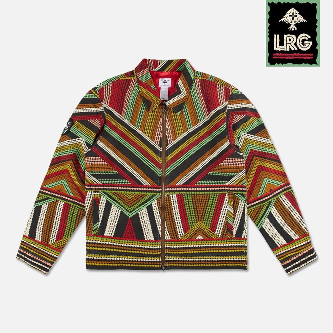 エルアールジーのインスタグラム：「Peep the details. Introducing our Motherland Jacket. Constructed of cotton canvas for superior durability. The Motherland Jacket features a custom canvas reprint, a front zip option for full closure, custom shanks and a custom metal zipper.   The Creative Uniform Company 🌲」