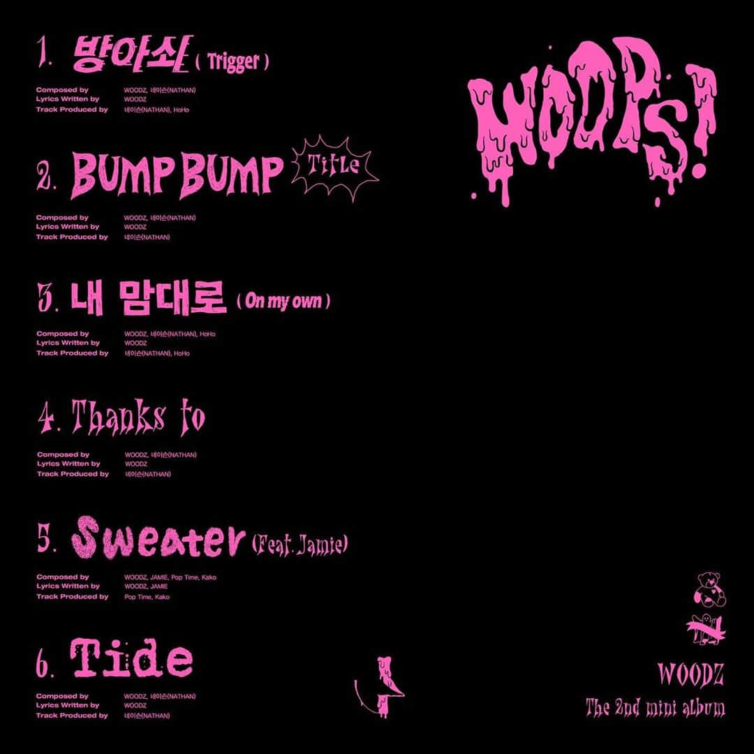 スンヨンさんのインスタグラム写真 - (スンヨンInstagram)「WOODZ THE 2nd MINI ALBUM [WOOPS!] WHAT’S INSIDE YOU? TRACKLIST🔥  201117 06:00pm」11月9日 0時04分 - woodz_dnwm