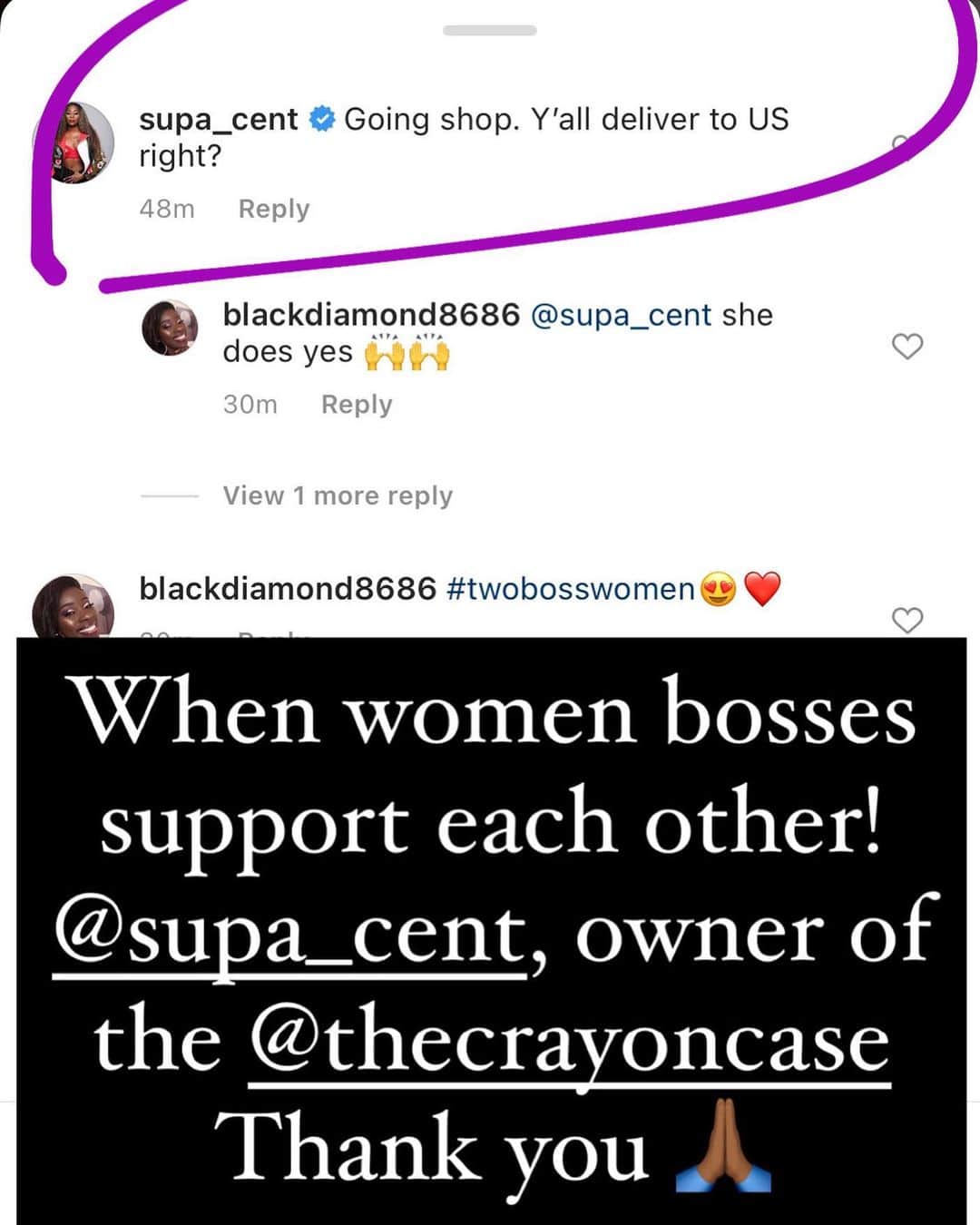 Makeup Addiction Cosmeticsさんのインスタグラム写真 - (Makeup Addiction CosmeticsInstagram)「I love seeing women bosses supporting each other! Thank you @supa_cent! I appreciate you! 🥰 You see, we both own makeup companies and there is no competition, there is enough for ALL of us to eat. 🎂  If you haven’t checked @thecrayoncase yet, well you are seriously missing out! Now go!!! 💁🏾‍♀️🔍 And thanks to my sis @blackdiamond8686 looking out for me when am not here! I appreciate you 😊 In case you missed it we are having 50% Off sitewide! Lockdown 2.0 Use code: LOCK  #makeupaddictioncosmetics #womenbosses #supportingeachother #womensupportingeachother」11月9日 0時26分 - makeupaddictioncosmetics