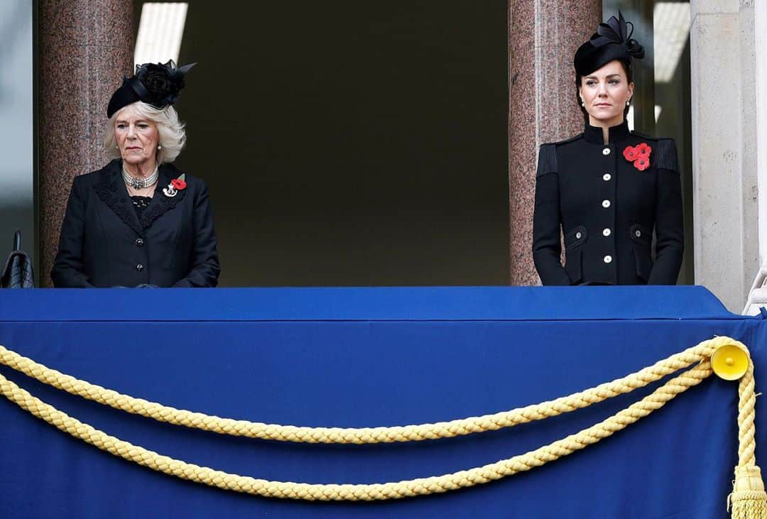 NBC Newsさんのインスタグラム写真 - (NBC NewsInstagram)「Camilla, Duchess of Cornwall, and Catherine, Duchess of Cambridge, attend the Remembrance Sunday ceremony at the Cenotaph on Whitehall in central London.  The service, which is held annually to remember servicemen and women who have fallen in the line of duty, was closed to members of the public this year due to the coronavirus pandemic.  📷 Peter Nicholls / Pool / @afpphoto」11月9日 0時45分 - nbcnews