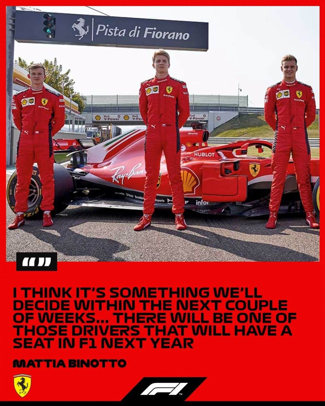 F1さんのインスタグラム写真 - (F1Instagram)「Mick Schumacher, Callum Ilott and Robert Shwartzman will find out very soon which of them will be stepping up to F1 in 2021  Speaking at Imola last weekend, Ferrari team boss Mattia Binotto said a decision is likely before the @fiaf2championship season finale in Bahrain. Ferrari have links with Alfa Romeo and Haas, with the latter yet to announce their driver line-up for next season  #F1 #Formula1 #Ferrari #MickSchumacher #Ilott #Shwartzman」11月9日 1時00分 - f1
