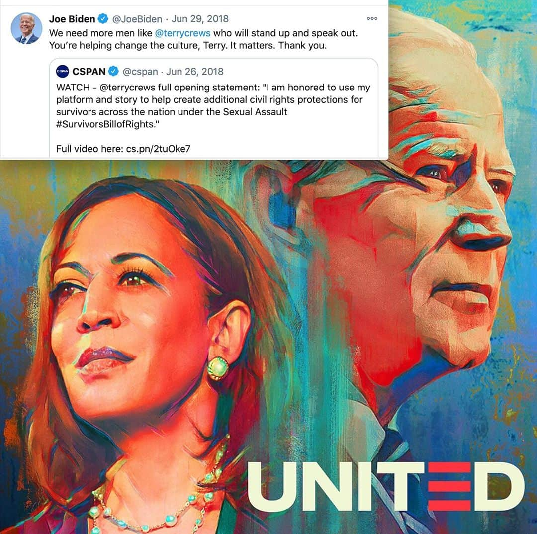 テリー・クルーズさんのインスタグラム写真 - (テリー・クルーズInstagram)「I’d like to give my congratulations and full support to our next President and Vice President of the United States,  @joebiden and @kamalaharris!   I will never forget your support for me during my Senate testimony  regarding the #survivorsbillofrights and am also so elated to have a woman of color lead America into its NEW UNITED FUTURE.  God bless you!」11月9日 1時54分 - terrycrews