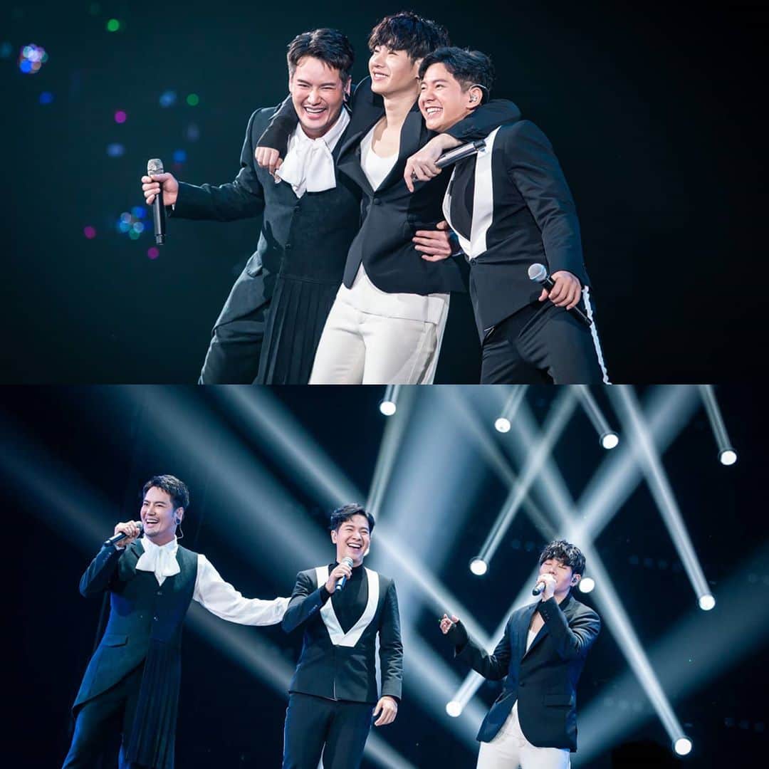 アイス・サランユーのインスタグラム：「Good night😇with a good memories🥰  It's been 10 years since our last time on stage together  Thank you for having us @peckpalit @aofpongsak @icesarunyu   ย้อนกลับไป Project นี้ พี่ Jugg เป็นผู้ทำไว้ ถ้าพี่ได้มีโอกาสเห็นภาพนี้ พี่คงดีใจ ขอบคุณจากหัวใจ  นะครับ 🙏  📷 by @kreedaza #finalodysseyconcert  #peckpalit」