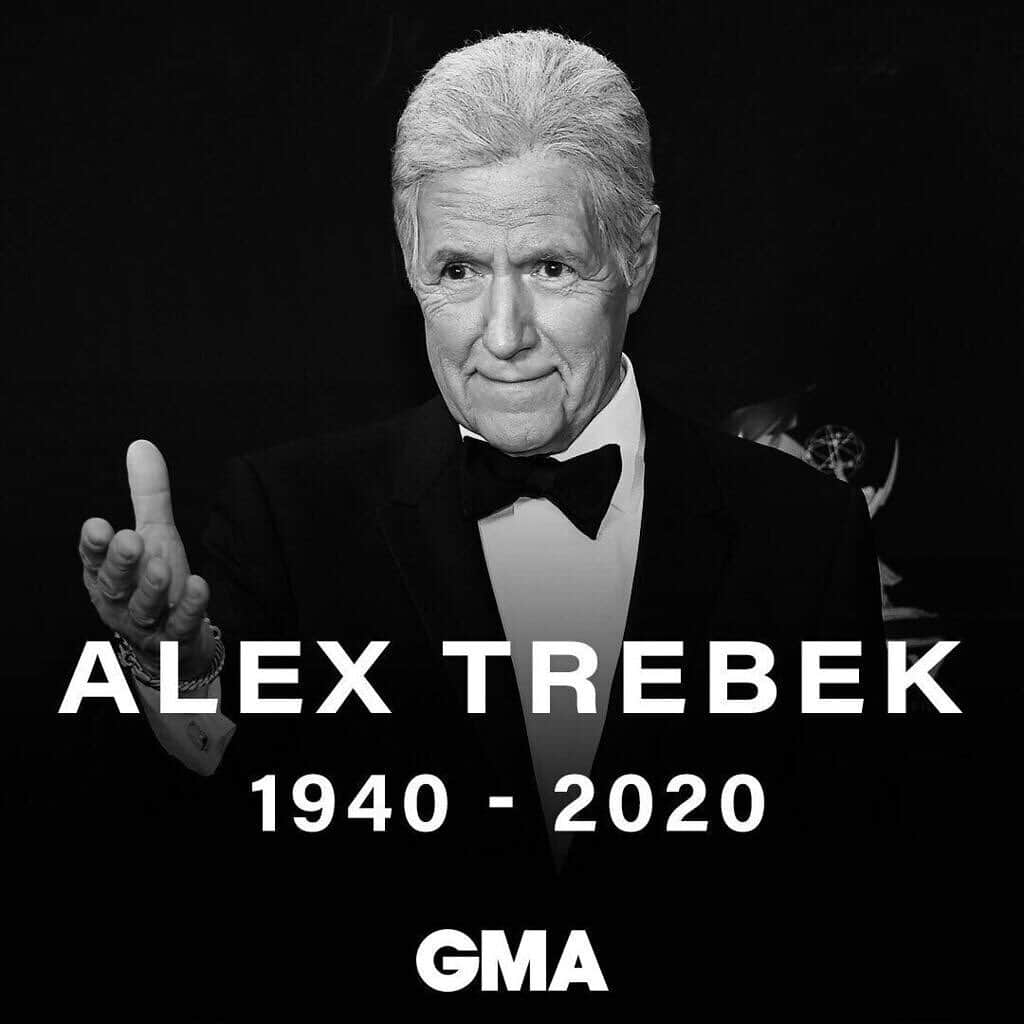 Good Morning Americaさんのインスタグラム写真 - (Good Morning AmericaInstagram)「Legendary 'Jeopardy' host Alex Trebek has died. He was 80. SEE MORE AT LINK IN BIO. #rip」11月9日 2時37分 - goodmorningamerica