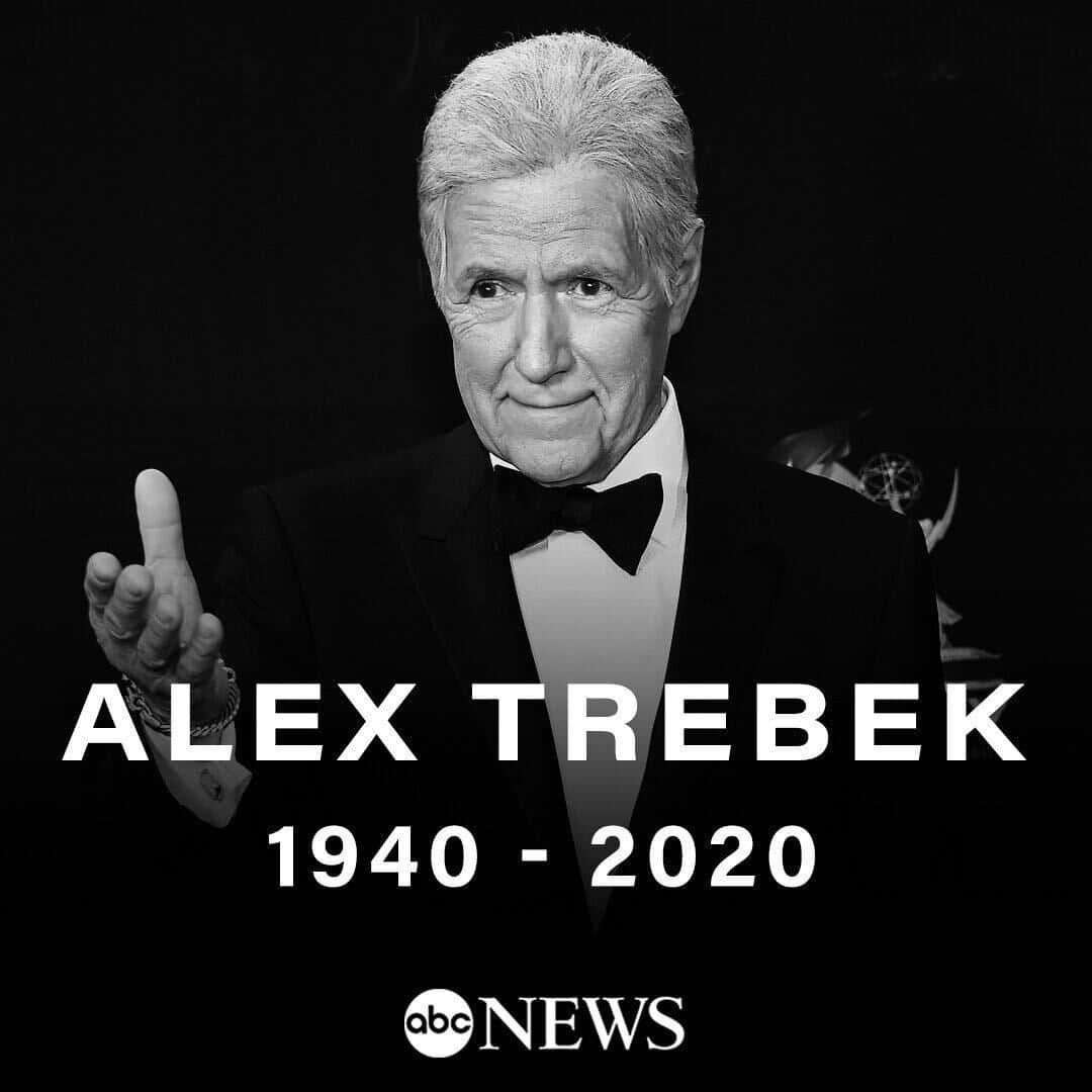 ABC Newsさんのインスタグラム写真 - (ABC NewsInstagram)「BREAKING: Alex Trebek, the quick-witted and debonair television host who won over generations of fans at the helm of the popular quiz show "Jeopardy!," has died after a lengthy battle with pancreatic cancer. He was 80. #alextrebek #jeopardy」11月9日 2時52分 - abcnews