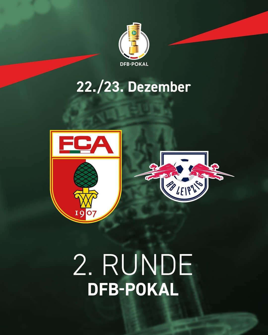 FCアウクスブルクさんのインスタグラム写真 - (FCアウクスブルクInstagram)「Der FCA trifft im Pokal auf Leipzig! Eure Meinung zum Los? 🙌 #FCA #FCA1907 #fcaugsburg #FCARBL @dfb_pokal #DFBPokal」11月9日 2時56分 - fcaugsburg1907