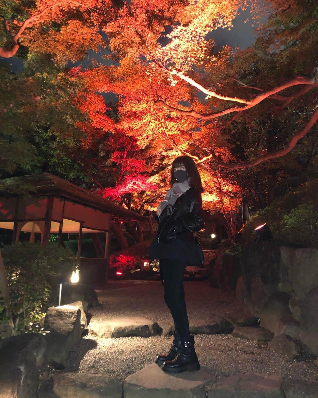 松村芽久未さんのインスタグラム写真 - (松村芽久未Instagram)「﻿ ﻿ ﻿ 夜のお散歩🚶‍♀️🍁✨﻿ ﻿ ﻿ ﻿ ﻿ #八芳園 #紅葉 #ライトアップ #紅葉ライトアップ」11月9日 13時43分 - m.egu0626