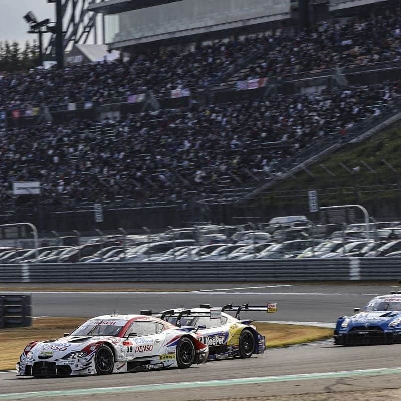 ヘイキ・コバライネンのインスタグラム：「Super GT round 7 yesterday at Motegi, we finished P8. Not perfect result but I really enjoyed my stint, the car felt good and I was able to push all the way. Top five Honda cars were too fast for everyone, Motegi not the best place for our Supra but we're still in the fight. #SuperGT #Toyota」