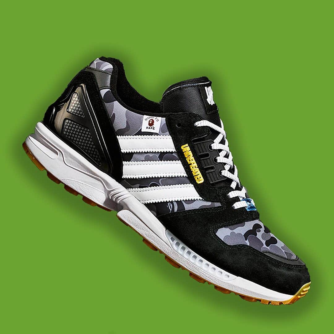 shoes ????さんのインスタグラム写真 - (shoes ????Instagram)「Bape x Undefeated x Adidas ZX 8000 ✨  These limited edition kicks are apart of the Adidas A-ZX series & are scheduled to release Nov. 20th 🗓  Who’s hyped for these?👇🧪」11月9日 6時58分 - shoes