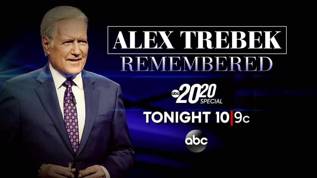 アメリカン・ブロードキャスティング・カンパニーのインスタグラム：「TONIGHT: Alex Trebek, remembered. Join us for a special #ABC2020 tonight at 10|9c on ABC.」