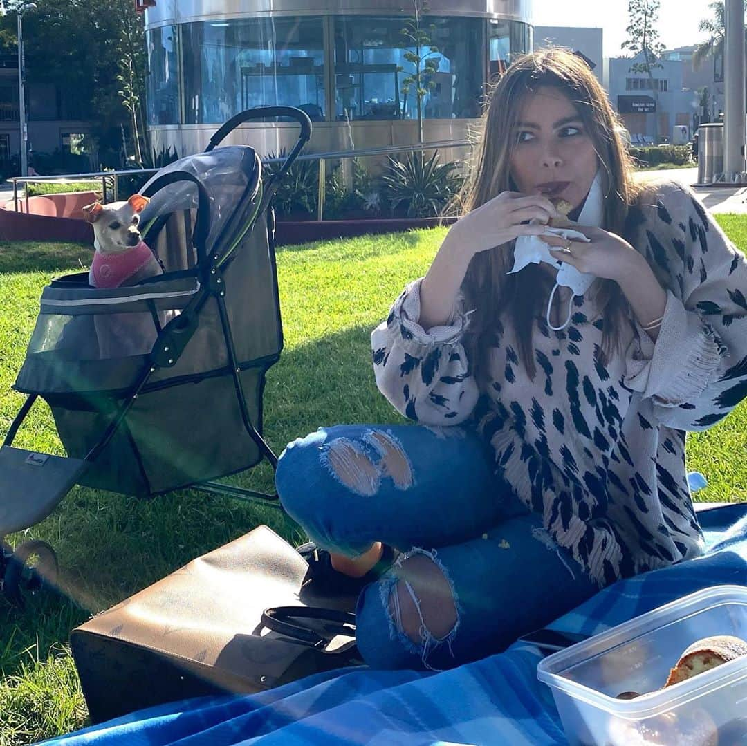 ソフィア・ベルガラさんのインスタグラム写真 - (ソフィア・ベルガラInstagram)「Covid sundays😷😷🎈🎈」11月9日 9時29分 - sofiavergara