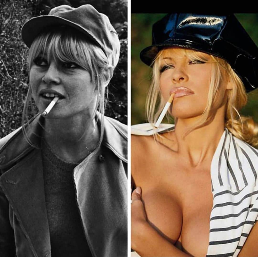 パメラ・アンダーソンのインスタグラム：「While  taking these photos  in St Tropez. -  I never knew of Bridgitte Bardot I had no idea  I was posing similar  to now,  one of my animal rights  heroines.  We’ve  worked on many campaigns together-  - #endthesealhunt @fondationbrigittebardot is family. She likes  to call me her “daughter”..  We’ve only spoken  on the phone.  I hope one day to meet her in person-  We’ve tried  but sadly without success so far 🌸」