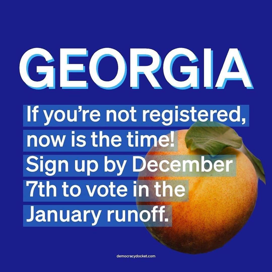 デブラ・メッシングさんのインスタグラム写真 - (デブラ・メッシングInstagram)「🚨🍑 Eyes on you, Georgia! There will be not one, but TWO special elections on January 5th: Jon Ossoff v. David Perdue AND Rev.  Raphael Warnock vs. Kelly Loeffler. This is HUGE. If you haven’t yet registered, TODAY is the day. The deadline is December 7th, but don’t delay!  Repost from @democracydocket #georgia #georgiavoter #jonossoff @jonossoff #reverendwarnock @raphaelwarnock #runoff #register #vote #voter #election2020   VOTER REGISTRATION APPLICATION  https://sos.ga.gov/admin/files/Absentee%20Ballot%20Fillable%20form%20820.pdf」11月9日 15時32分 - therealdebramessing