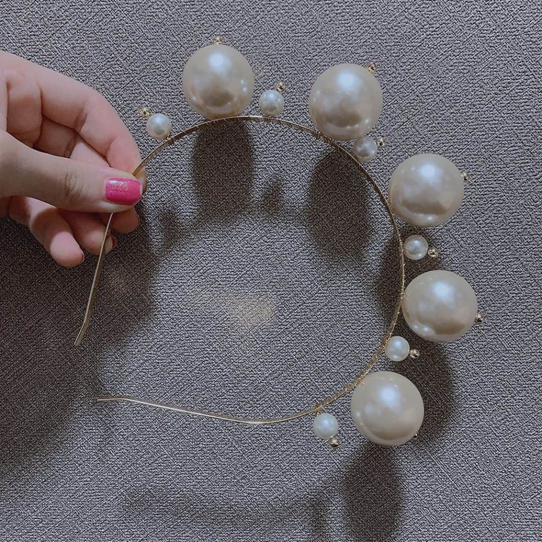 millnaさんのインスタグラム写真 - (millnaInstagram)「パールの後光カチューシャ作った  #halocrown #pearl」11月9日 19時50分 - mi_te_yo