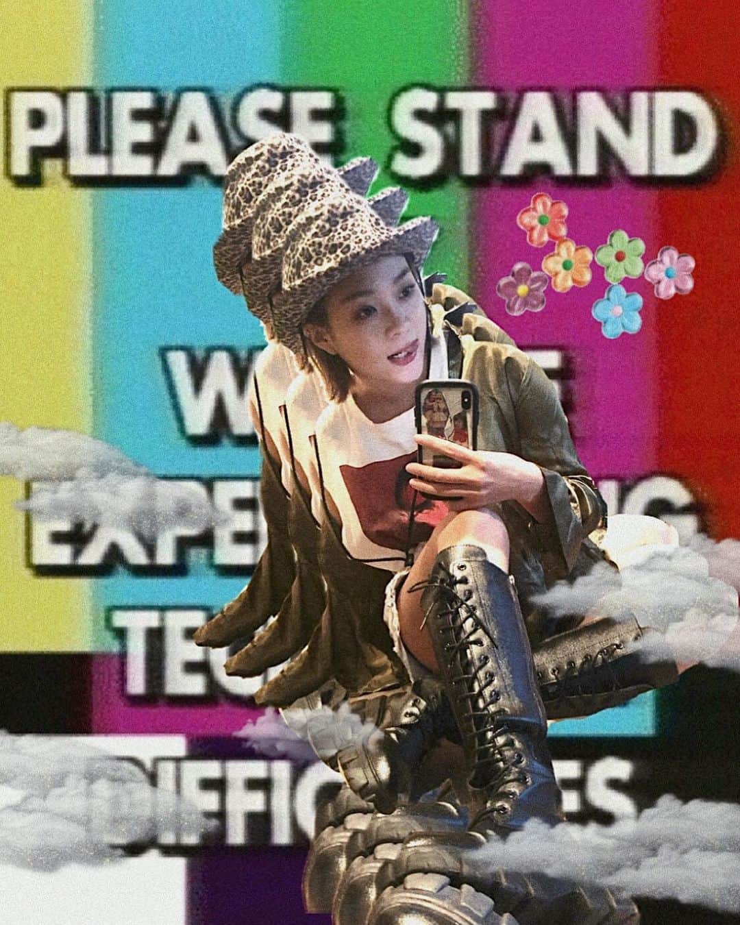 Yup’inのインスタグラム：「🤠🤑🌈 せっかくゲトった #テンガロンハット をうまく使いこなせないまま冬を迎えてしまった…今日寒すぎィ」