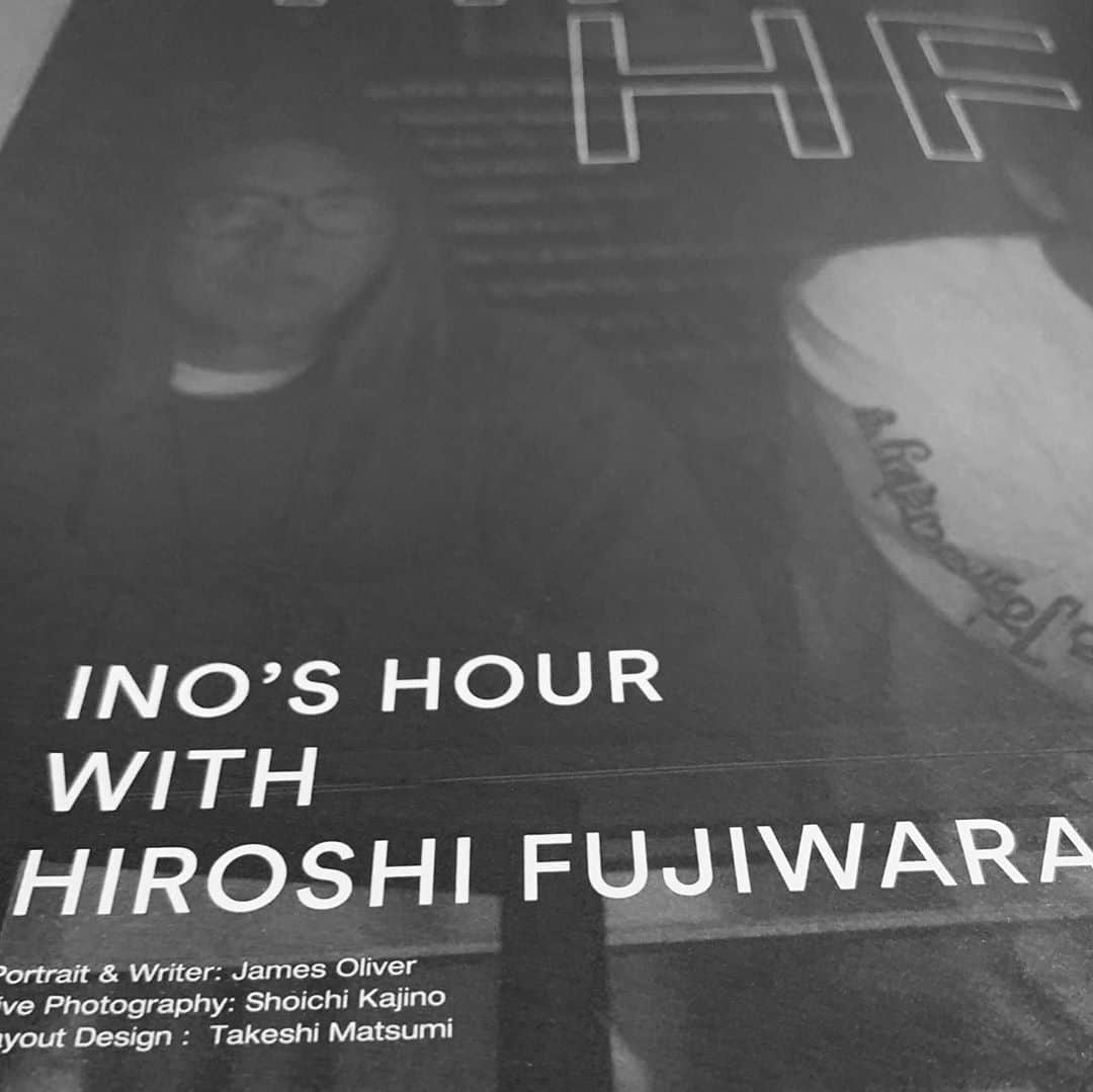INO hidefumiさんのインスタグラム写真 - (INO hidefumiInstagram)「#Repost @hiroko_komori with @make_repost ・・・ THE NEW ORDER 23 INOs HOUR ゲストは藤原ヒロシさん。 今回はテネメントで撮影&取材でした。 意外と🍰が似合うお二人。  #inohidefumi #hiroshifujiwara #テネメント」11月9日 20時06分 - ino_hidefumi