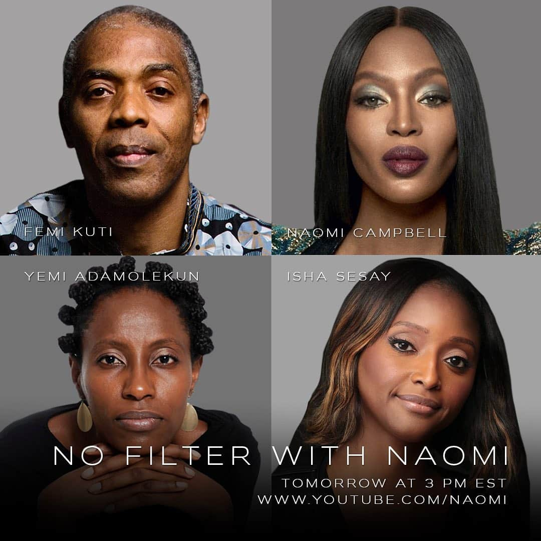 ナオミ・キャンベルさんのインスタグラム写真 - (ナオミ・キャンベルInstagram)「Join me tomorrow for a special African voices episode of #NoFilterWithNaomi where we discuss the real life issues affecting Nigeria and the urgent need to #EndSARS #NoFilterTuesdays」11月10日 8時40分 - naomi