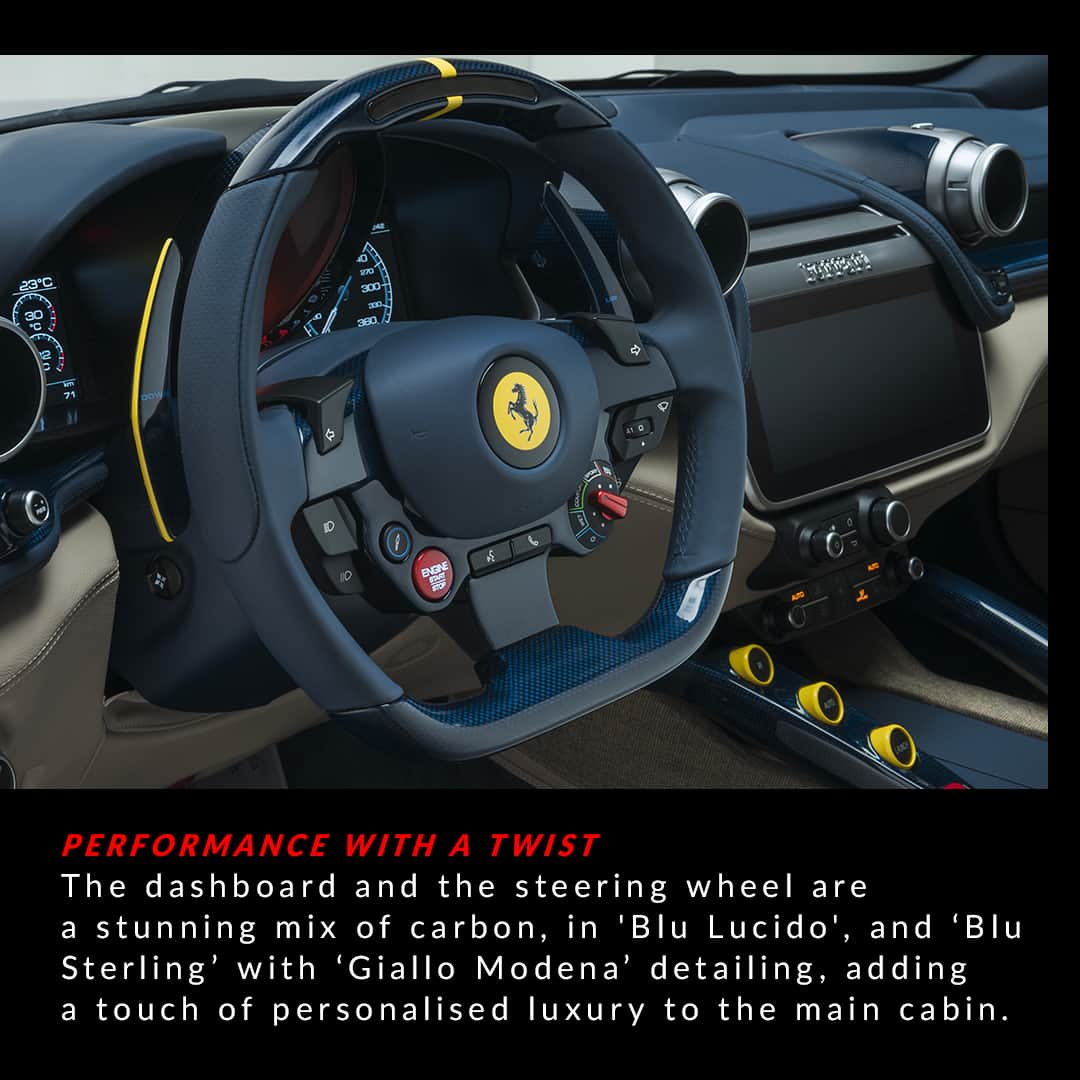 フェラーリさんのインスタグラム写真 - (フェラーリInstagram)「This Tailor Made #FerrariGTC4Lusso is a stunning interpretation of the model’s luxurious allure. Its stunning bodywork is amplified with a ‘Blu Le Mans’ exterior, while the interior is a combination of opulent fabrics. Discover sporty luxury with #FerrariTailorMade. #Ferrari」11月10日 1時01分 - ferrari