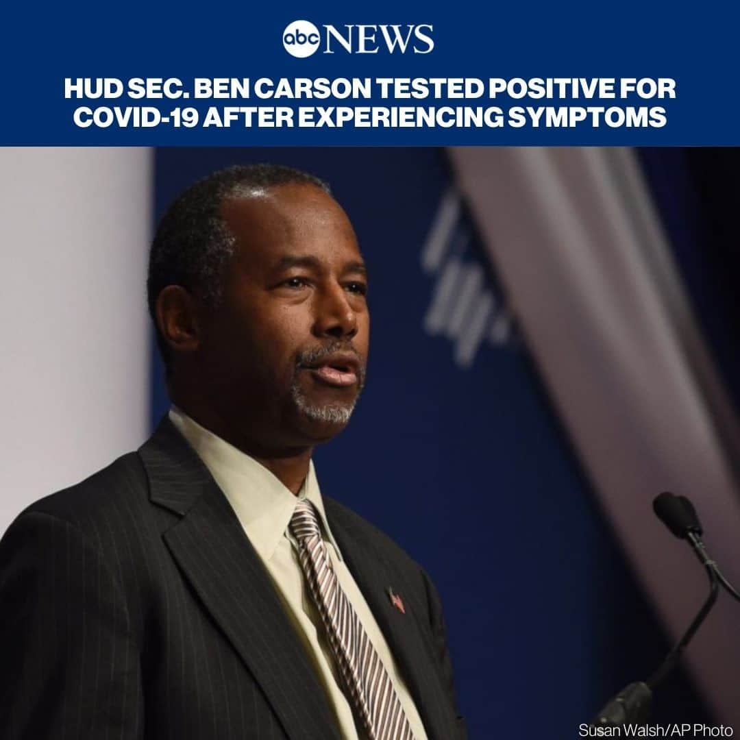 ABC Newsさんのインスタグラム写真 - (ABC NewsInstagram)「HUD Sec. Ben Carson tested positive for COVID-19 on Monday morning after experiencing symptoms. MORE AT LINK IN BIO.」11月10日 1時47分 - abcnews