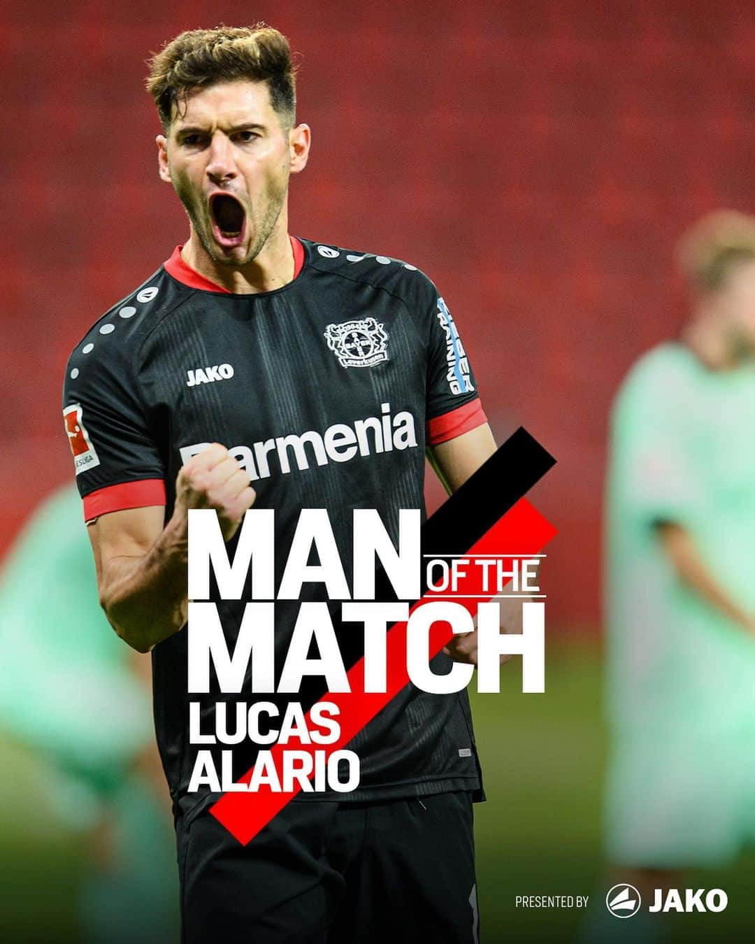 バイエル・レバークーゼンさんのインスタグラム写真 - (バイエル・レバークーゼンInstagram)「@lucasalario is your man of the match🏅 #GOALARIO 🙋 #B04BMG 4-3 Since Alario is on a run today's MotM comes with a little bonus for our fans. The jersey print of Alario is free of charge if you order a jersey until tomorrow 12:00 pm CET.  Check our story for the link!」11月10日 1時50分 - bayer04fussball