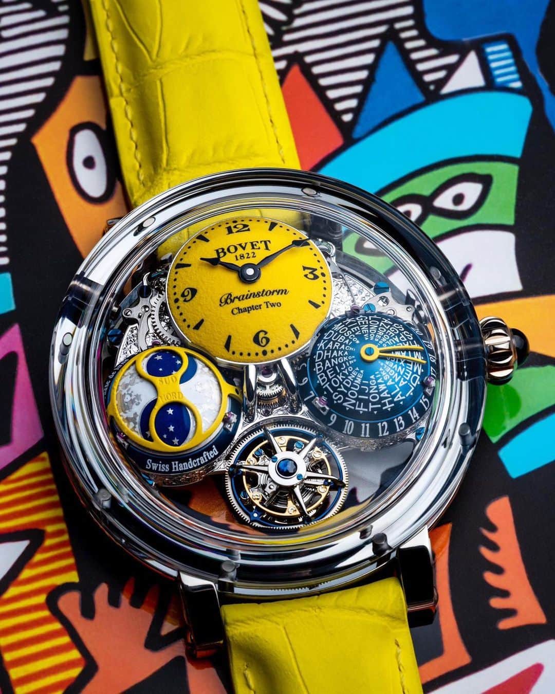 Daily Watchさんのインスタグラム写真 - (Daily WatchInstagram)「Uniqueness at its Best. @Bovet1822 just introduced the new Sunshine Collection: Récital 26 Brainstorm®️ Chapter Two in a Magnificent Luminescent yellow dial 🤩 #Bovet」11月10日 2時49分 - dailywatch