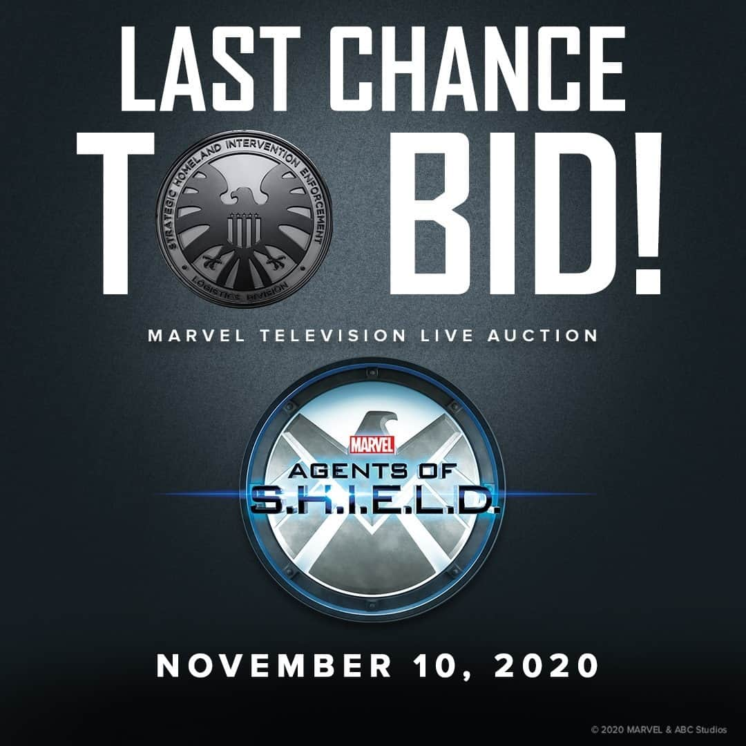 Marvel Entertainmentさんのインスタグラム写真 - (Marvel EntertainmentInstagram)「The "Marvel's #AgentsofSHIELD" auction kicks off TOMORROW with over 550 lots of original props, costumes, and more from all seven seasons of the series!  Bid now and watch along withe @Prop_Store's live auction stream Tuesday, November 10th starting at 11AM ET: PropStore.com/Marvel #MarvelTVAuction」11月10日 4時15分 - marvel