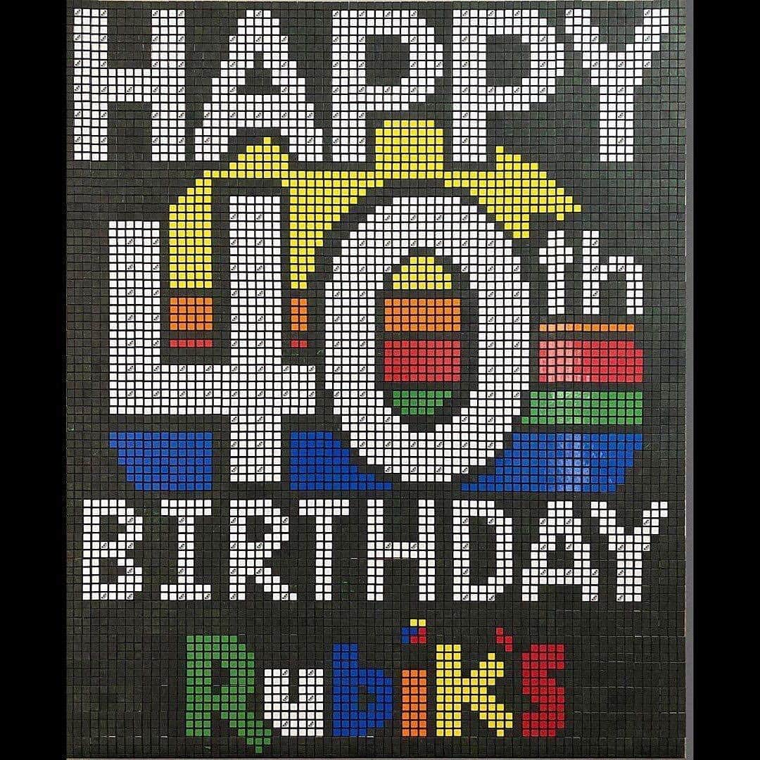 Hasbroさんのインスタグラム写真 - (HasbroInstagram)「#repost @rubiks_official Check out this amazing #RubiksCubeMosaic made by our ambassador @thecubeabides to celebrate 40 years of the #RubiksCube ! The mosaic is made out of 720 Rubik’s Cubes! Swipe ⬅️ to see how it was made! #MosaicMonday #RubyRubiks #AdventureEveryTurn #CubeAtHome」11月10日 5時51分 - hasbro