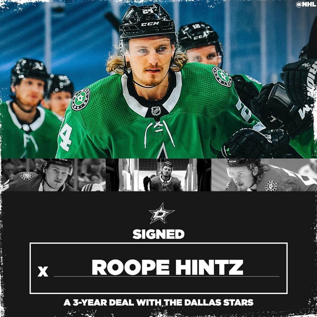 NHLさんのインスタグラム写真 - (NHLInstagram)「The @dallasstars have locked up Roope Hintz (@hhinee) for three more years!」11月10日 5時55分 - nhl