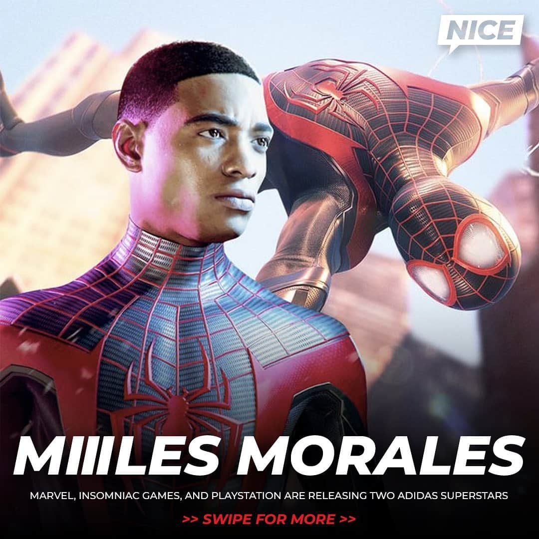 Nice Kicksさんのインスタグラム写真 - (Nice KicksInstagram)「Miles Morales is officially Team #ThreeStripes in the upcoming Spider-Man: Miles Morales video game.」11月10日 6時52分 - nicekicks