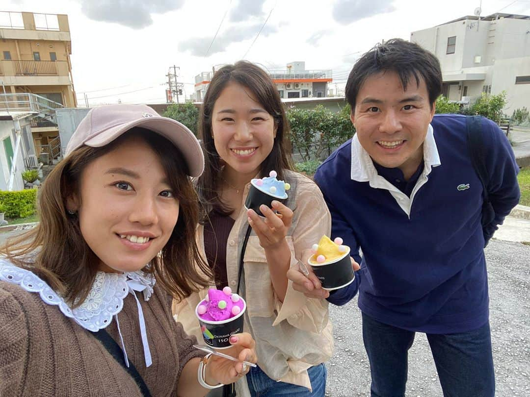 加藤未唯さんのインスタグラム写真 - (加藤未唯Instagram)「かわいいジェラートみーっけた🍨💜💛💙 #ドラゴンフルーツ #マンゴー #ココナッツ #ジェラート #沖縄」11月10日 17時40分 - miyukato1121