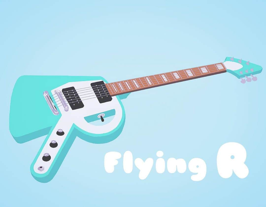 岡崎広平のインスタグラム：「Flying®️ 意外と実用的？？  #らくがき  #フライングv  #flyingv」