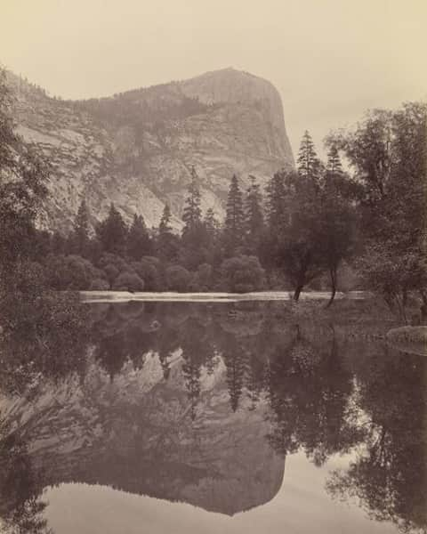 ニューヨーク近代美術館さんのインスタグラム写真 - (ニューヨーク近代美術館Instagram)「"When early photographers set out to document nature, they relayed the majesty of a location to people around the world. Looking back to the earliest images and comparing them to similar images today provides an additional layer of meaning—photographs are data that show us how the world is changing."  On its 130th anniversary, mountain climber @conrad_anker reflects on Yosemite National Park through photographs in our collection, and urges citizens and political leaders to "defend public lands, work toward keeping our air and water clean, and create jobs in a clean-energy economy."  Read his essay on @yosemitenps at the link in our bio, and drop in with Anker and curator @thesarahmeister on our Instagram Live this Wednesday at 12 p.m. EST. --- 📸 Carleton E. Watkins. "Mirror Lake (View of Mt. Watkins), Yosemite." 1878–81. Albumen silver print #ConradAnker #CarletonWatkins #Yosemite #Photography #NaturePhotography #ClimateChange」11月10日 10時45分 - themuseumofmodernart