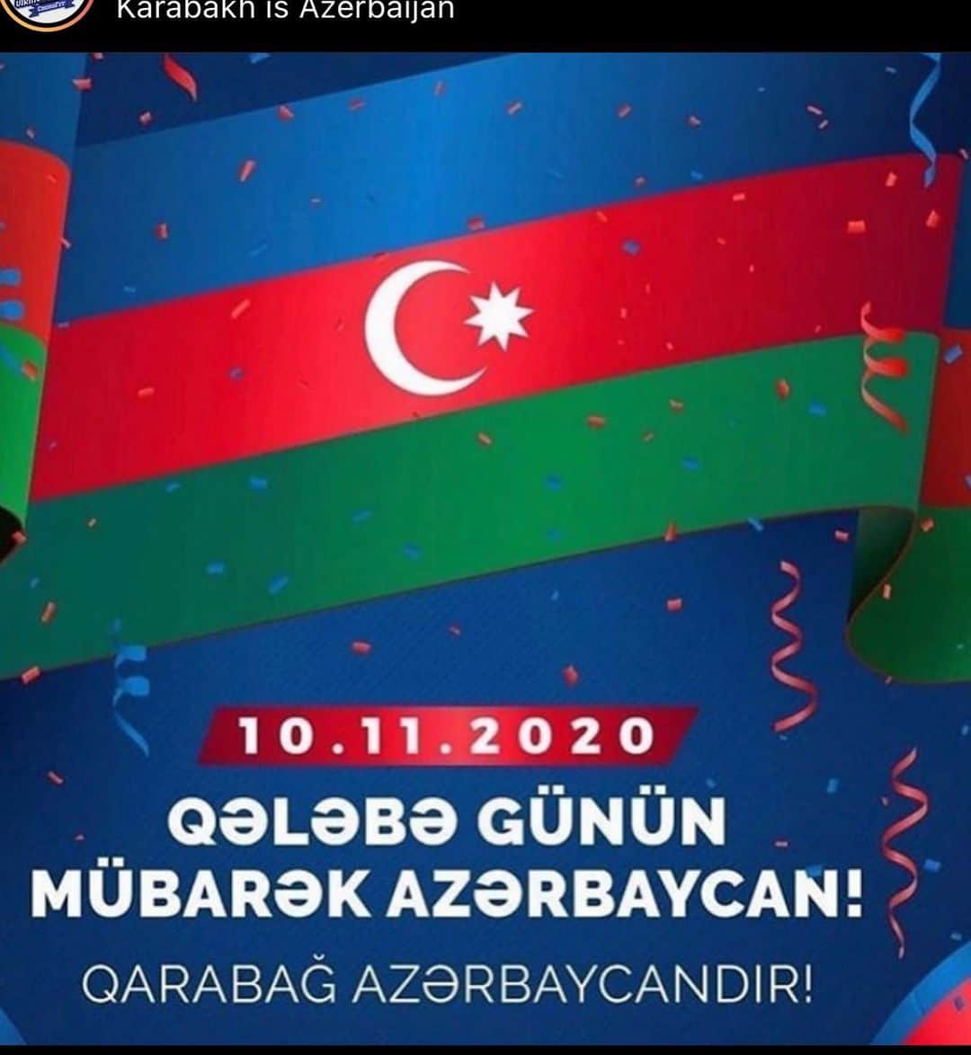 ポリーナ・ラヒモワさんのインスタグラム写真 - (ポリーナ・ラヒモワInstagram)「Поздравляю всех граждан Азербайджана во всем мире!!!Мы победили!!!Карабах вернулся домой!!! Наш президент гордость всей страны!!!Что за прекрасный праздник получился!А так же сегодня великий день для наших соседей Турции! День Отца Ататюрка! День памяти! #azerbaijan #karabakhisazerbaijan #turkey #brotherscountry #🇦🇿 #🇹🇷 #polinarahimova #volleyball」11月10日 12時11分 - polina_rahimova