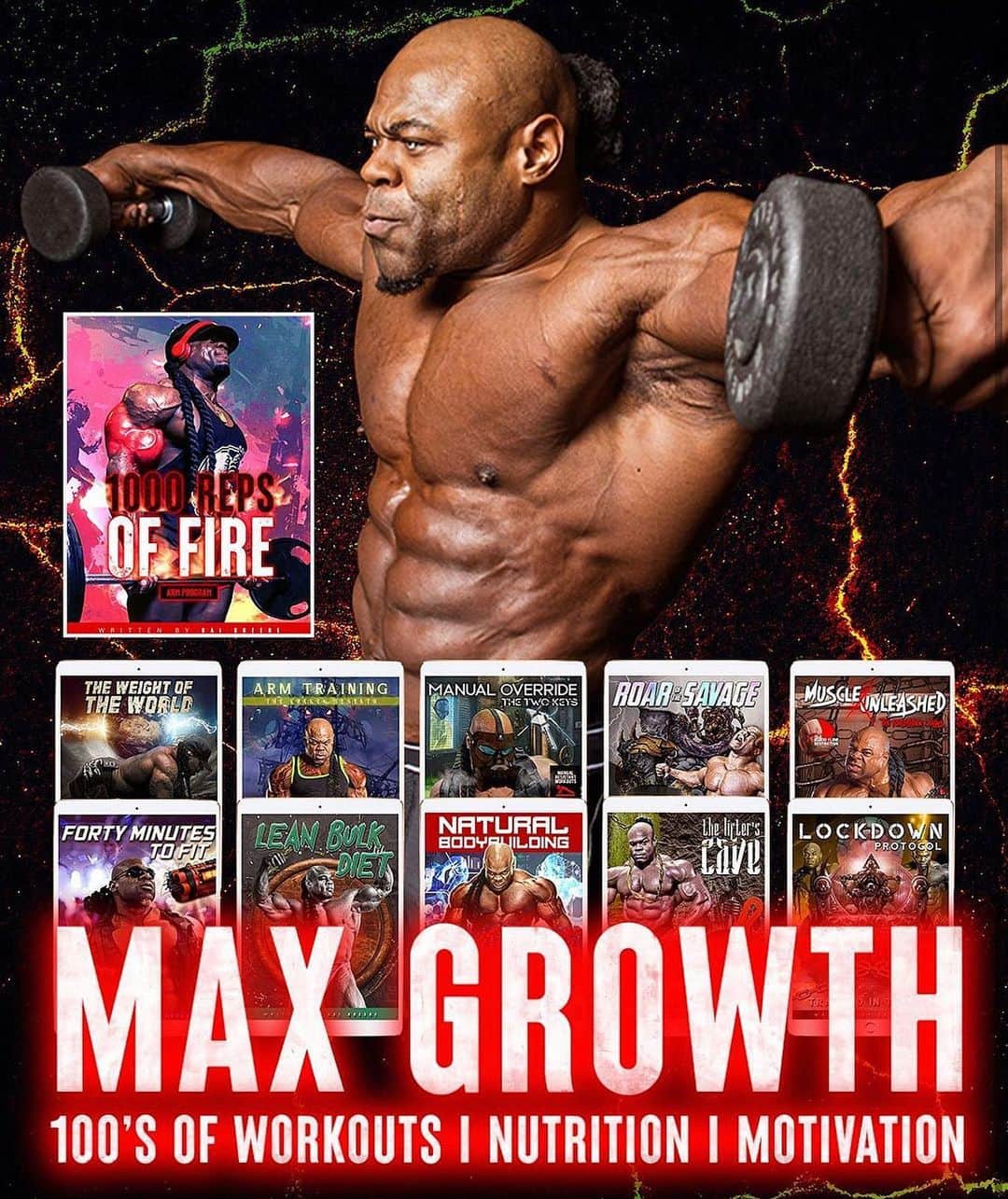 カイ・グリーンのインスタグラム：「💪🏾NEW MAX GROWTH BUNDLE 🔥1000 Rep Program Included! Available Now on Trainwithkai.com  This 31 program bundle is not for the weak hearted I give you months of workouts movements and show you the path.  WANT TO LEARN MORE - Trainwithkai.com  You gotta be willing to put in the work!! Prepare yourself to Train With Kai!!  🔥31 Different Programs - $15.00 USD 📝Detailed Descriptions 💪🏾Learn Muscle Anatomy 💦Full Intense Workouts 📚350+ Detailed Pages」