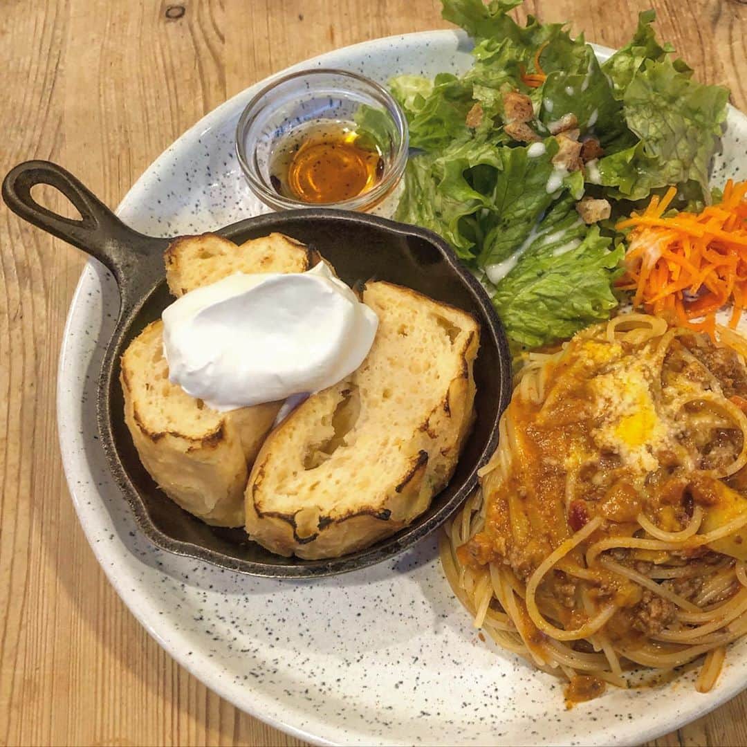 中西香菜さんのインスタグラム写真 中西香菜instagram 下北沢カフェ あやちゃんと行ったカフェ Ayapri フレンチトーストが ふわふわで感動しました パスタとサラダとスイーツが がちょうど良い量で プレートになっているなんて 最高