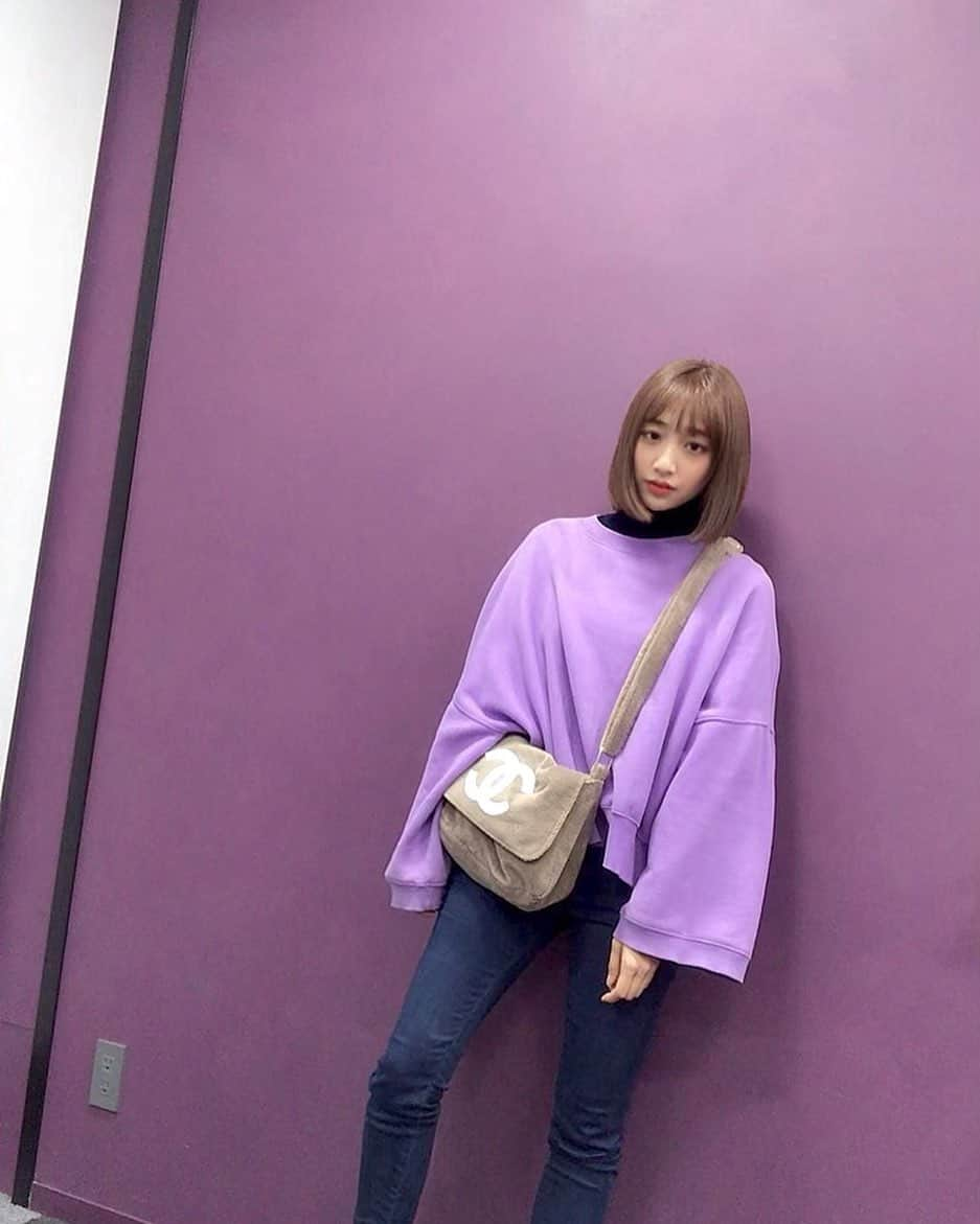 尾形穂菜美のインスタグラム：「🐥💜💜💜」