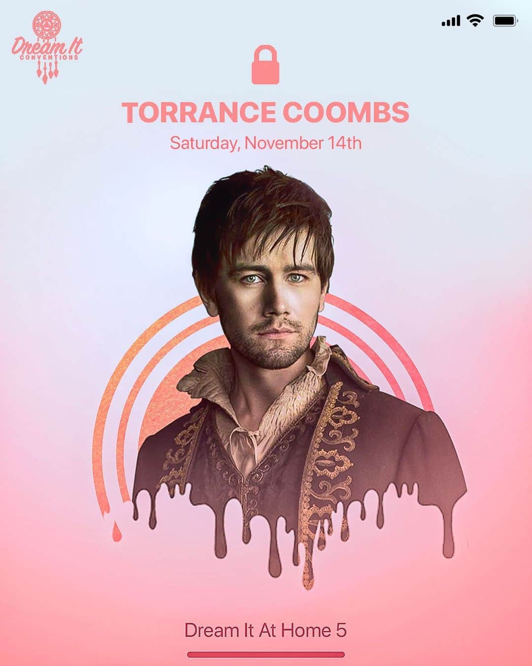 トーランス・クームスのインスタグラム：「Come join me, some #Reign castmates, and some other randos at @dreamitcon’s virtual convention, this Saturday, November 14th. Panels, group meet&greets, 1on1s, etc. Tickets at the link in my bio!」