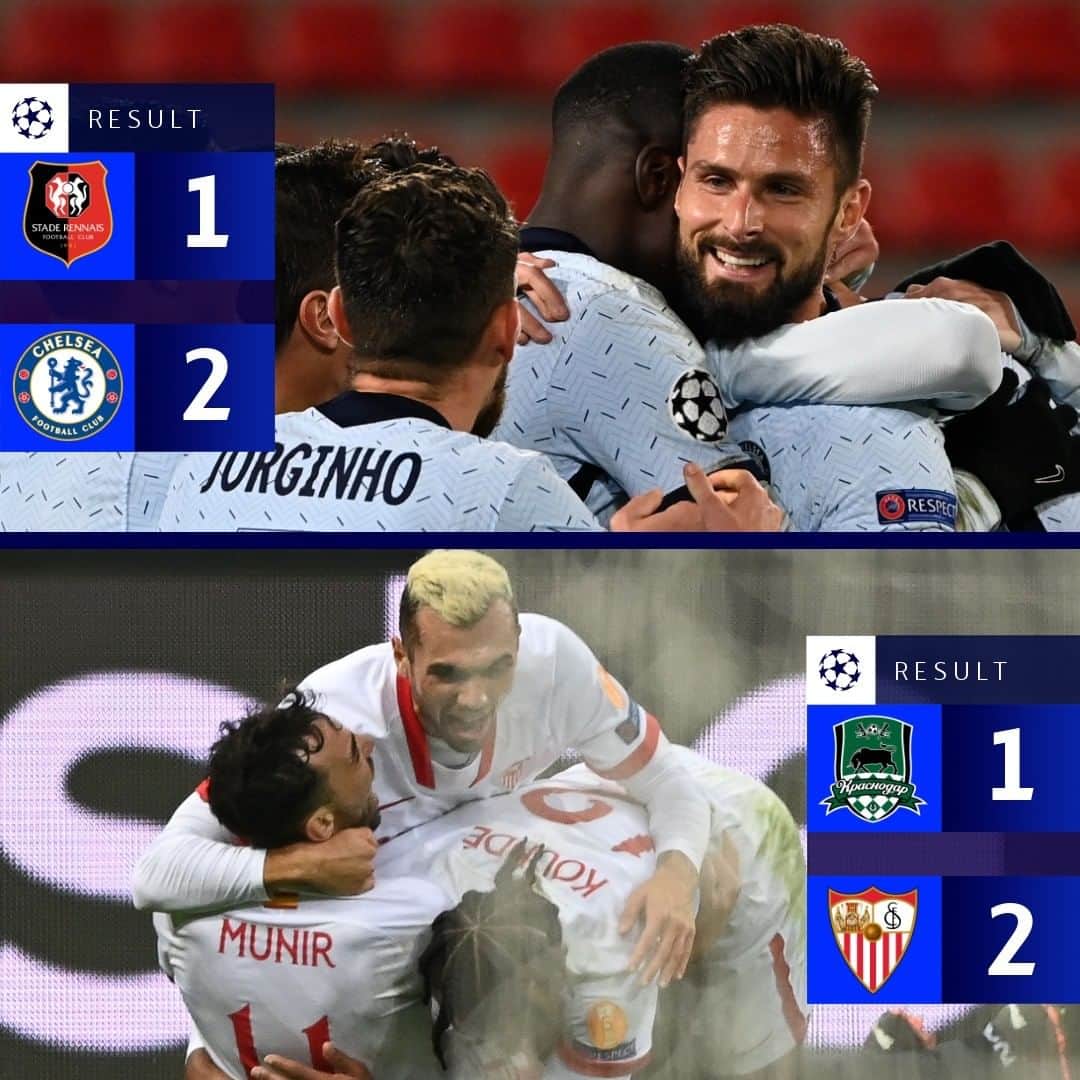 UEFAチャンピオンズリーグさんのインスタグラム写真 - (UEFAチャンピオンズリーグInstagram)「⏰ RESULTS ⏰ Which late winner did you enjoy more? 🤔  😱 Late goals & drama in Group E as Chelsea & Sevilla reach last 16! 👏  🔵 Substitute Giroud secures late victory in France 💪  ⚪️🔴 Munir scores last-gasp winner in Russia ⚽️  #UCL」11月25日 5時19分 - championsleague