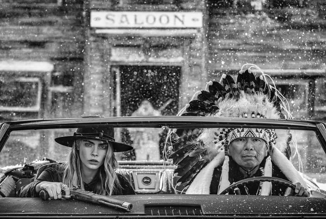 カーラ・デルヴィーニュさんのインスタグラム写真 - (カーラ・デルヴィーニュInstagram)「Wild Wild West.   Photos by my genius friend @davidyarrow shot in the mountains of Montana - an absolutely unforgettable experience.  Proceeds from “On The Road Again” will go towards my foundation’s efforts to help the environment, encourage female empowerment, and fight institutionalized racism. See the full collection at davidyarrow.com   Photographed by @davidyarrow  Hair @mararoszak  Makeup @mollyrstern  Styling @marielhaenn」11月25日 9時38分 - caradelevingne