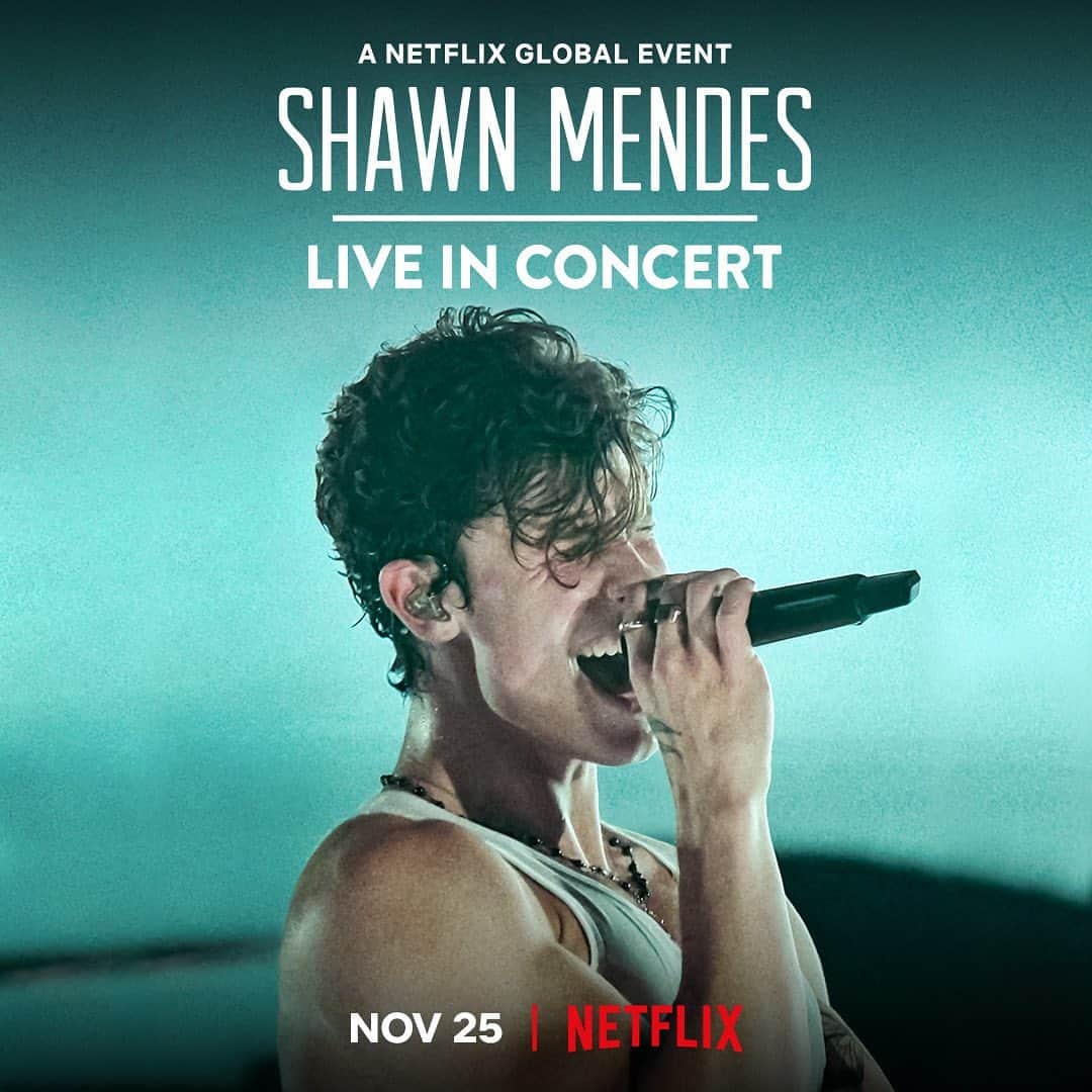 ショーン・メンデスのインスタグラム：「Wanted to give you guys something as a thank you for all of the love on the documentary. I know we all miss live shows so much right now so tonight we're releasing #LiveInConcert, the full concert film from the Rogers Centre show from last tour at 12:01am PT on @netflix」
