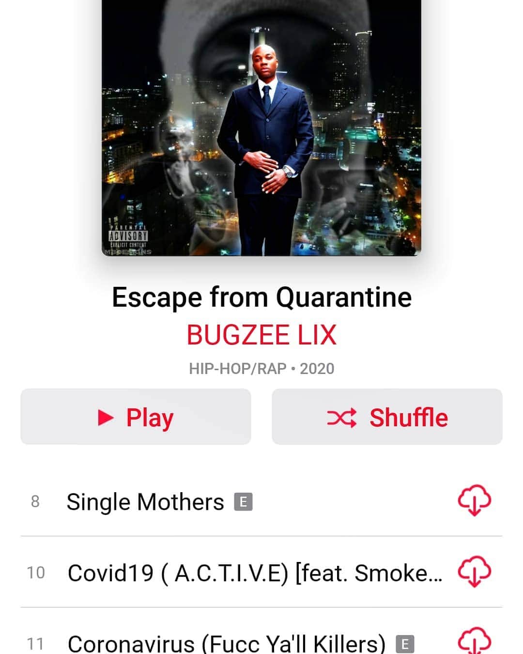 call me Lix the 6-Toyさんのインスタグラム写真 - (call me Lix the 6-ToyInstagram)「I'm ready to ESCAPE FROM QUARANTINE....R U??? 💪🏾💪🏾💪🏾 Artist: Bugzee Lix Store: YouTube & 🍎 Apple Music  Album: Escape From Quarantine #albumrelease #billboard #Power1051 #tiktokartist 💪🏾#homemade #instakorea #koreanbbq #korilla #nj #tiktokartists  #instaalbum #covid19 폭포 🙆🏾📸🌊 #oppasarang #꿀잼 #치맥#남친 #대박 #불금 #헐 #멘붕  #베프 #신음소리 #훈남 🤫🤫🤫💔 #사랑해요  #saranghee #undergroundhiphop #공주병 #krap #BugzeeLix」11月25日 9時40分 - lixthesixtoy